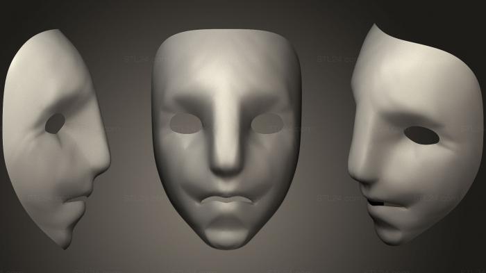 Маски (Базовая маска для лица, MS_0214) 3D модель для ЧПУ станка